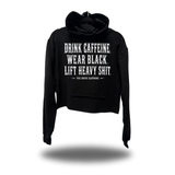 WEAR BLACK CROP HOODIE