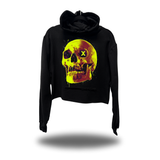 X SKULL CROP HOODIE