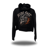 RIDE FAST CROP HOODIE
