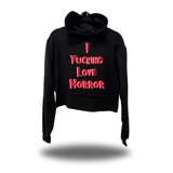 HORROR LOVE CROP HOODIE