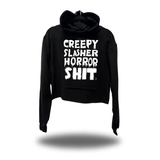 CREEPY HORROR CROP HOODIE