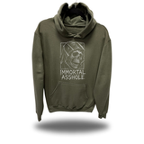 IMMORTAL ASSHOLE HOODIE MILITARY GREEN