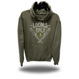 LOCALS ONLY HOODIE MILITARY GREEN