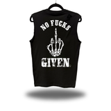 NO FUCKS GIVEN ROAD RASH MUSCLE TANK *WHITE*