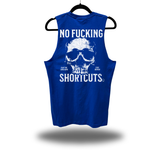 NO SHORTCUTS ROYAL BLUE CLASSIC TANK TOP