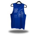 DON'T CARE ROYAL BLUE CLASSIC TANK TOP