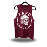 FAFO HELMET MAROON CLASSIC TANK TOP