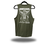 GROWTH BEGINS CLASSIC TANK TOP MILITARY GREEN