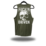 F*CKIN DRIVEN CLASSIC TANK TOP MILITARY GREEN