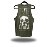 DEATH IS COMING CLASSIC TANK TOP MILITARY GREEN