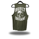 BUILT DIFFERENT CLASSIC TANK TOP MILITARY GREEN