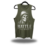 BATTLE DEATH CLASSIC TANK TOP MILITARY GREEN