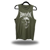 DRIVEN SKULL CLASSIC TANK TOP MILITARY GREEN
