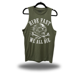 WE ALL DIE CLASSIC TANK TOP MILITARY GREEN