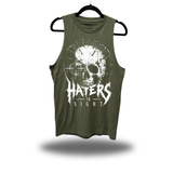 HATERS IN SIGHT CLASSIC TANK TOP MILITARY GREEN