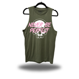NEVER PERFECT CLASSIC TANK TOP MILITARY GREEN