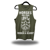 HORSES ARE COOL CLASSIC TANK TOP MILITARY GREEN