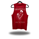 BE GRATEFUL CLASSIC TANK TOP RED
