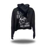 FAKE ENOUGH CROP HOODIE
