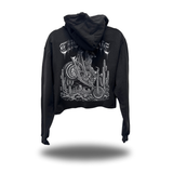 COWBOY RIDER CROP HOODIE