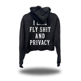 FLY SHIT CROP HOODIE