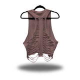 DRIVE BACK ROAD RASH CROP TANK TOP VINEYARD