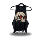 STAR SKULL ROAD RASH CROP TANK TOP