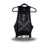 BONE DRUMMER ROAD RASH CROP TANK TOP