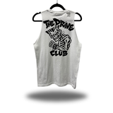 TDC CLUB DISTRESSED WHITE TANK TOP