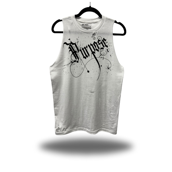 PURPOSE ROAD RASH WHITE TANK TOP