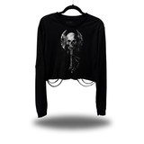 SKULL AXE ROAD RASH CROP LONG SLEEVE TEE