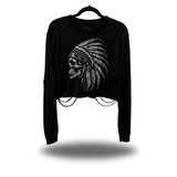 PUNK CHIEF ROAD RASH CROP LONG SLEEVE TEE