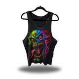 NEON NIGHTMARE SCOOP NECK STRINGER TANK TOP