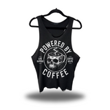 POWERED COFFEE SCOOP NECK STRINGER TANK TOP