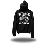 OUTWORK SKULL ZIP UP HOODIE