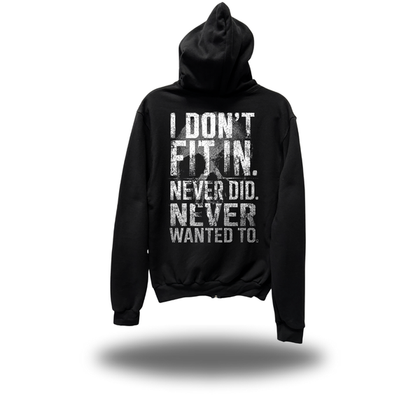 NEVER WANTED ZIP UP HOODIE