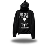 DON'T CARE ZIP UP HOODIE