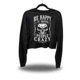BE HAPPY CROP LONG SLEEVE