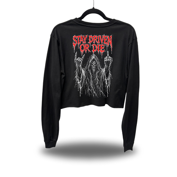 DRIVEN OR DIE CROP LONG SLEEVE