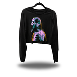 GHOSTFACE SKELETON CROP LONG SLEEVE