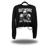 OUTWORK SKULL ROAD RASH CROP LONG SLEEVE TEE