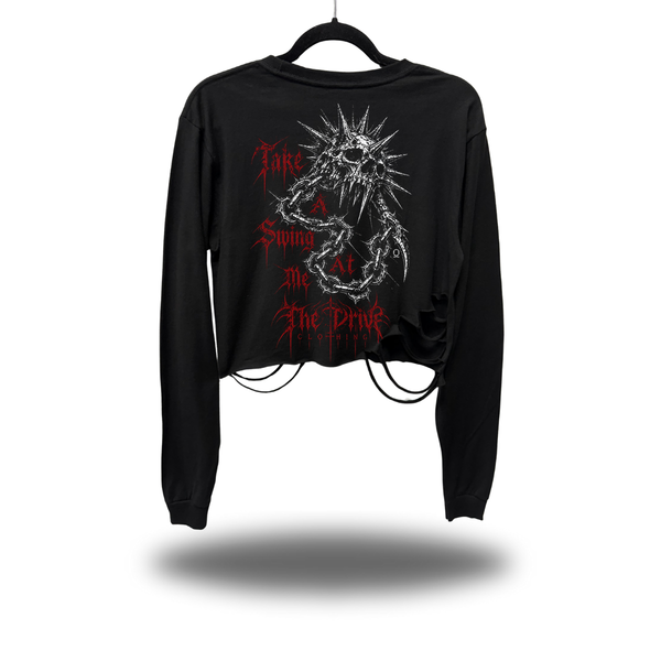SWING ROAD RASH CROP LONG SLEEVE TEE