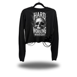 HARD WORKING ROAD RASH CROP LONG SLEEVE TEE