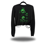 TDC GHOST SKULLS ROAD RASH CROP LONG SLEEVE TEE