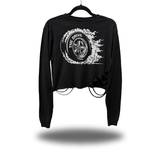TIRE SMOKE ROAD RASH CROP LONG SLEEVE TEE