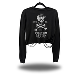 LET THEM ROAD RASH CROP LONG SLEEVE TEE