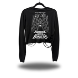 DRIVEN BIKERS ROAD RASH CROP LONG SLEEVE TEE