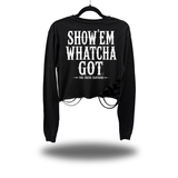 SHOW'EM ROAD RASH CROP LONG SLEEVE TEE