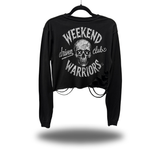 WEEKEND WARRIORS ROAD RASH CROP LONG SLEEVE TEE