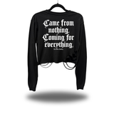 CAME DISTRESSED CROP LONG SLEEVE TEE